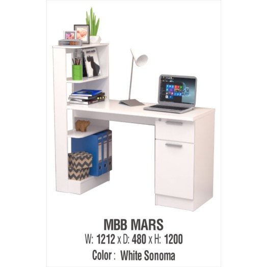 meja belajar anak?meja kerja?meja komputer/rak buku/meja belajar mbb mars matken