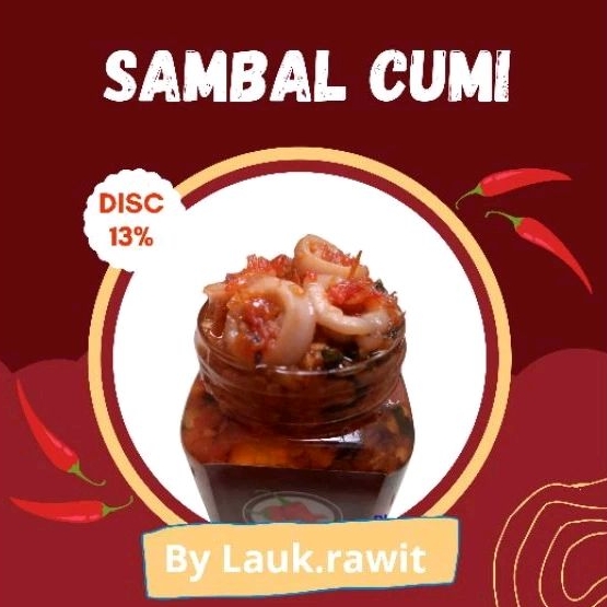 

sambal cumi,200 rgm, sambal cumi daun jeruk ala rumahan tahan lama