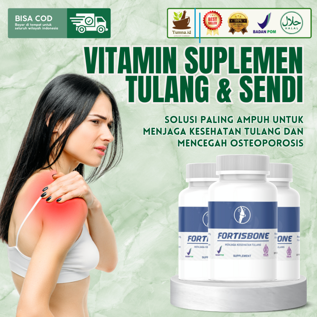 Fortisbone Suplemen Kesehatan Tulang Obat Pengapuran Tulang Syaraf Kejepit Rematik Tinggi Kalsium Ob
