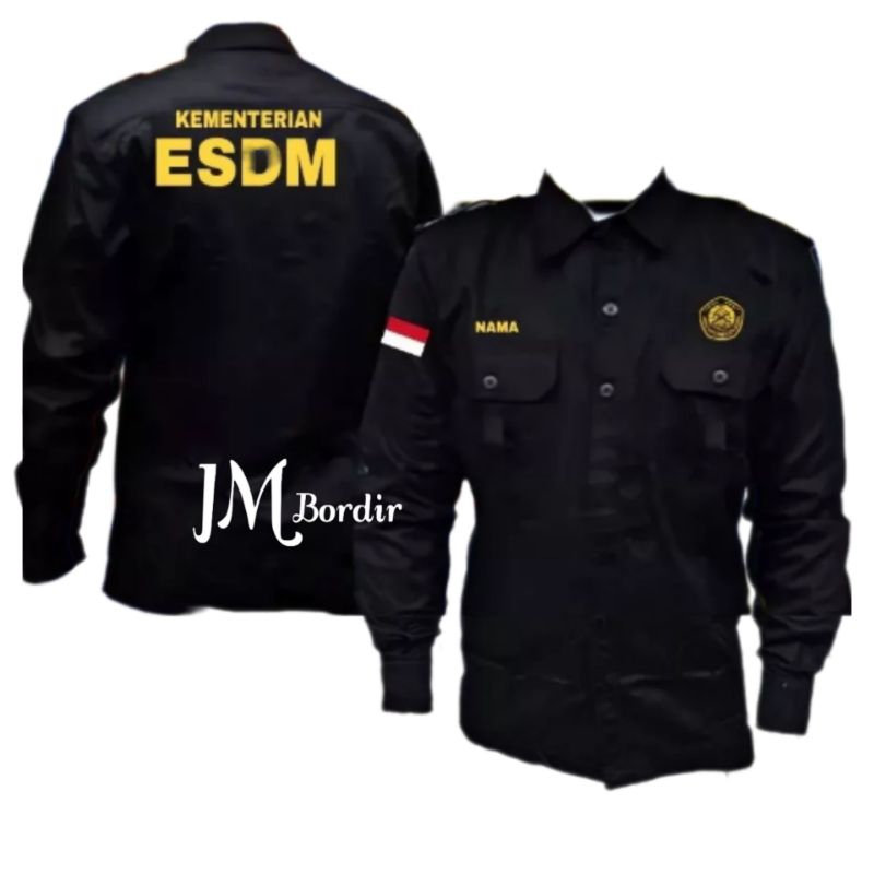 KEMEJA KEMENTERIAN ESDM BORDIR || KEMEJA ESDM BORDIR