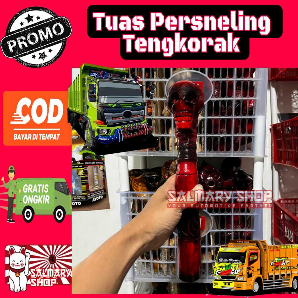 Tuas Persneling Mobil Truk Bis Motif Tengkorak Tongkat Perseneling Perseneleng Shift Knob Canter Ava