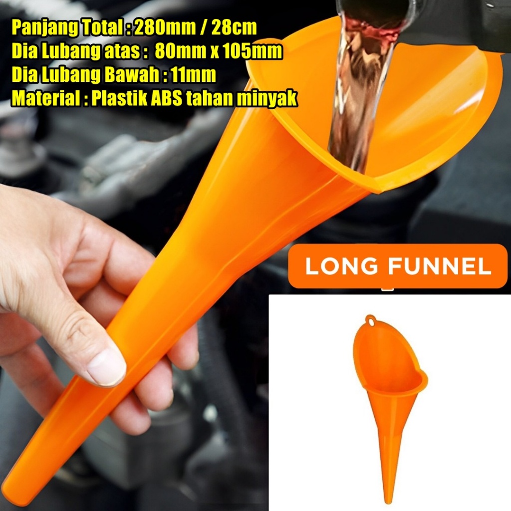 CORONG OLI model panjang corong minyak air radiator bensin