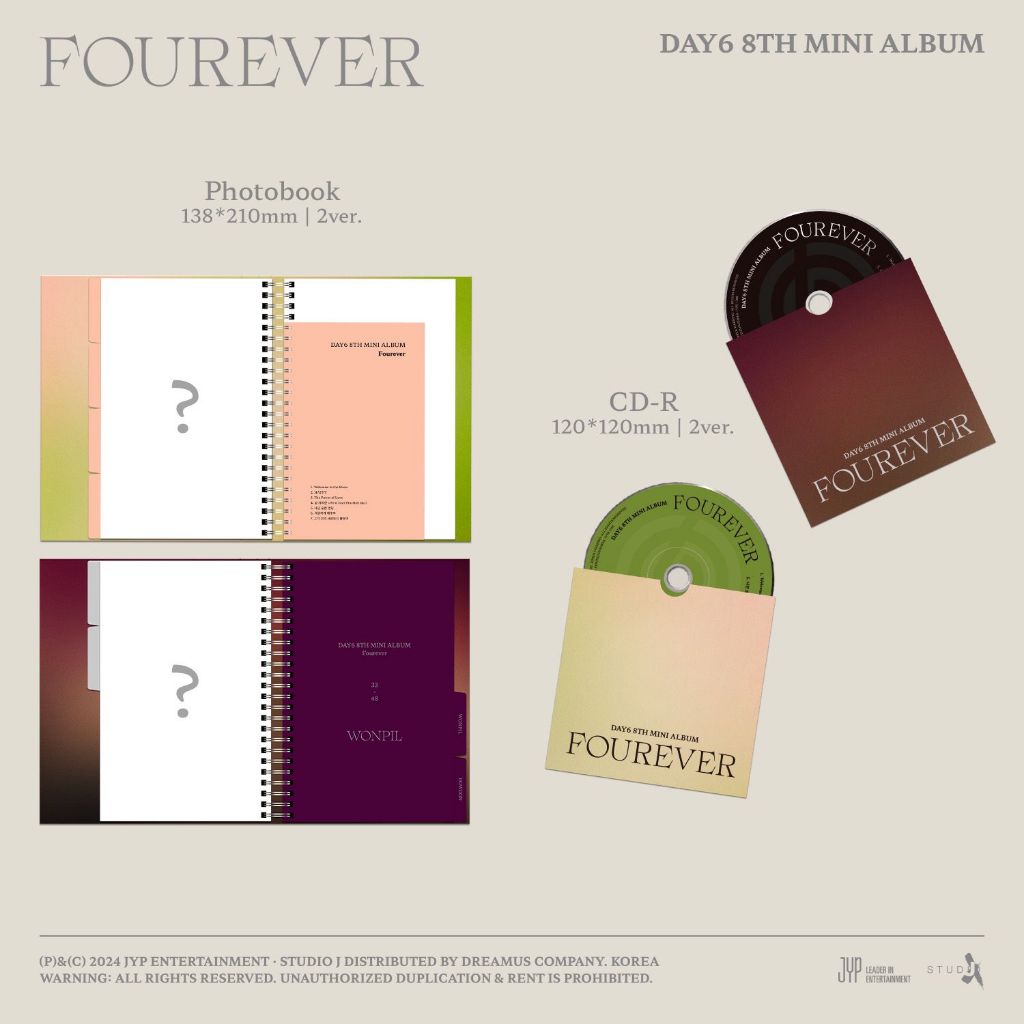 [READY STOCK] 8TH MINI ALBUM DAY6 - FOUREVER [STANDARD VER.] VER VERSI STD STANDART STANDAR PB PHOTO