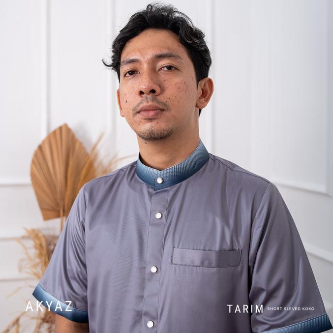 Kemeja Koko Pendek Pria Dewasa Motif Tarim Original By AKYAZ Muslim Wear // Kemeja Koko Pria Dewasa 