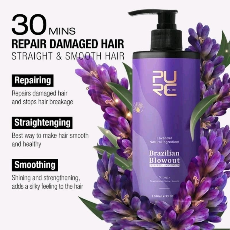 PURC KERATIN SMOOTHING 1000 ml memperbaiki rambut rusak