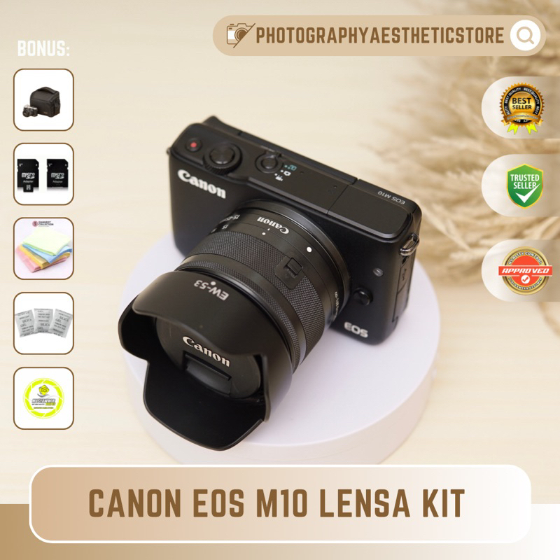 Kamera Canon M10 Kit Second Bekas Camera Mirrorless Normal Siap Pakai Bergaransi