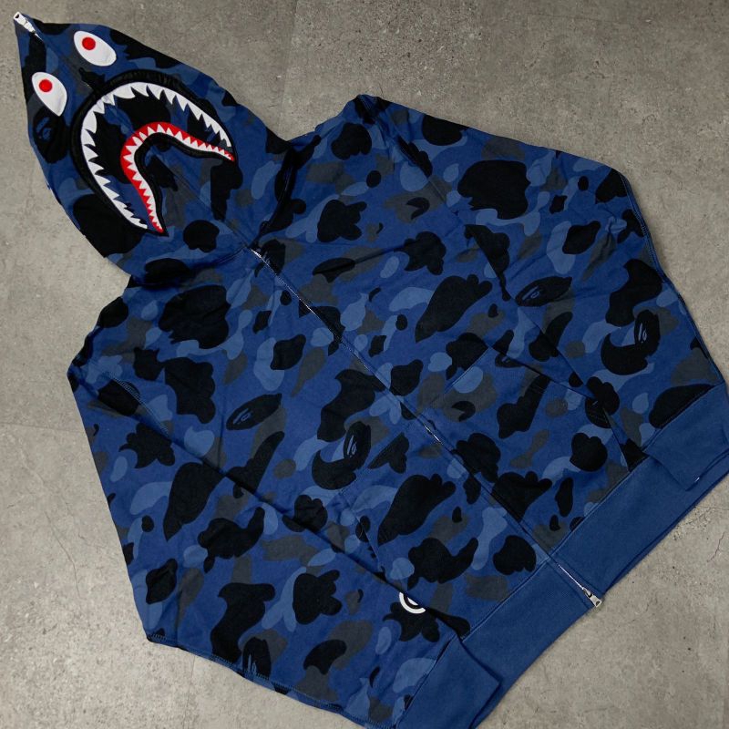 Bape Color Camo Shark Full Zip Hoodie