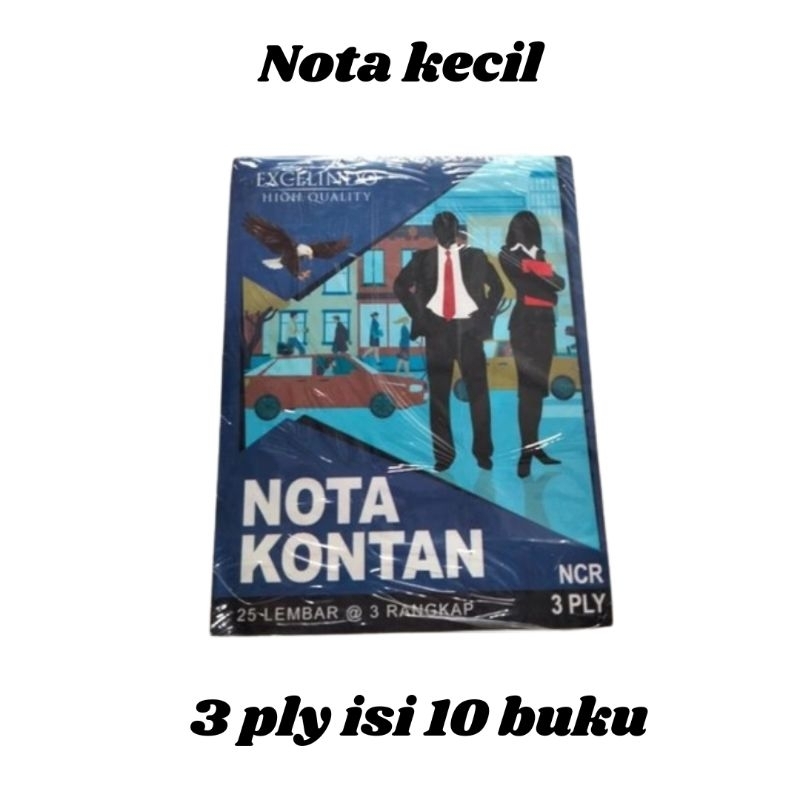 

Nota kecil kontan 3 ply excelindo (per 10 buku)/1 pak isi 10 buku nota kontan kecil/nota kecil murah 3 ply NCR excelindo