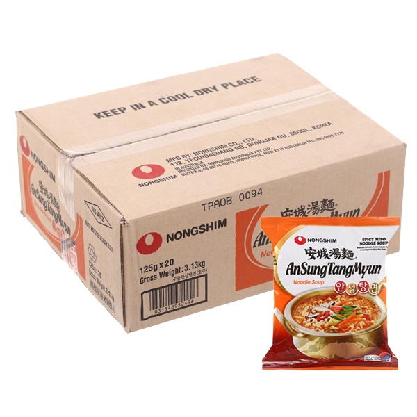 

NONGSHIM Ansungtangmyun Noodle Soup 125g@20pcs /BOX