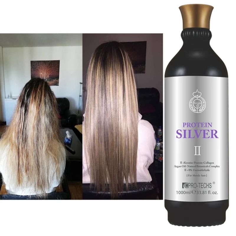 KERATIN SILVER 1000 ML Keratin smoothing memperbaiki rambut rusak