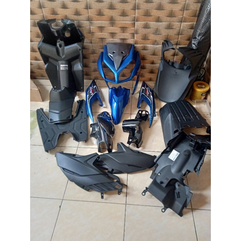 Full body halus kasar Vario techno CBS 110 karbu biru