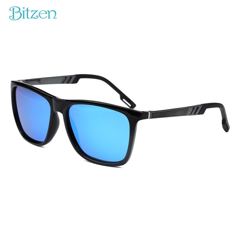 Bitzen Kacamata Hitam Pria Polarized Frame Lensa Kacamata Pria Keren fashion Ulzzang Sunglasses