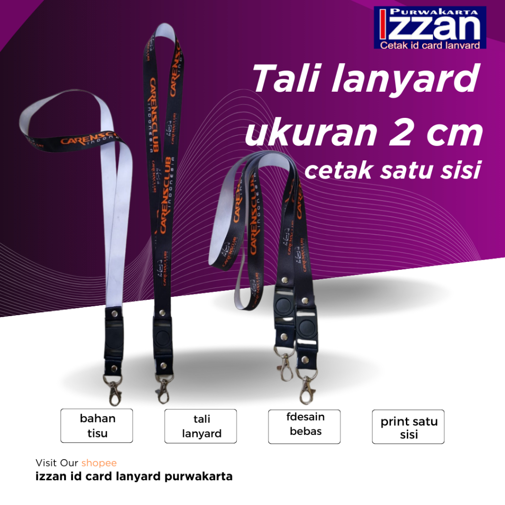 

lanyard custom print 2cm cetak print sublim 1muka / tali idcard 2 cm printing MINIMAL ORDER 10PCS