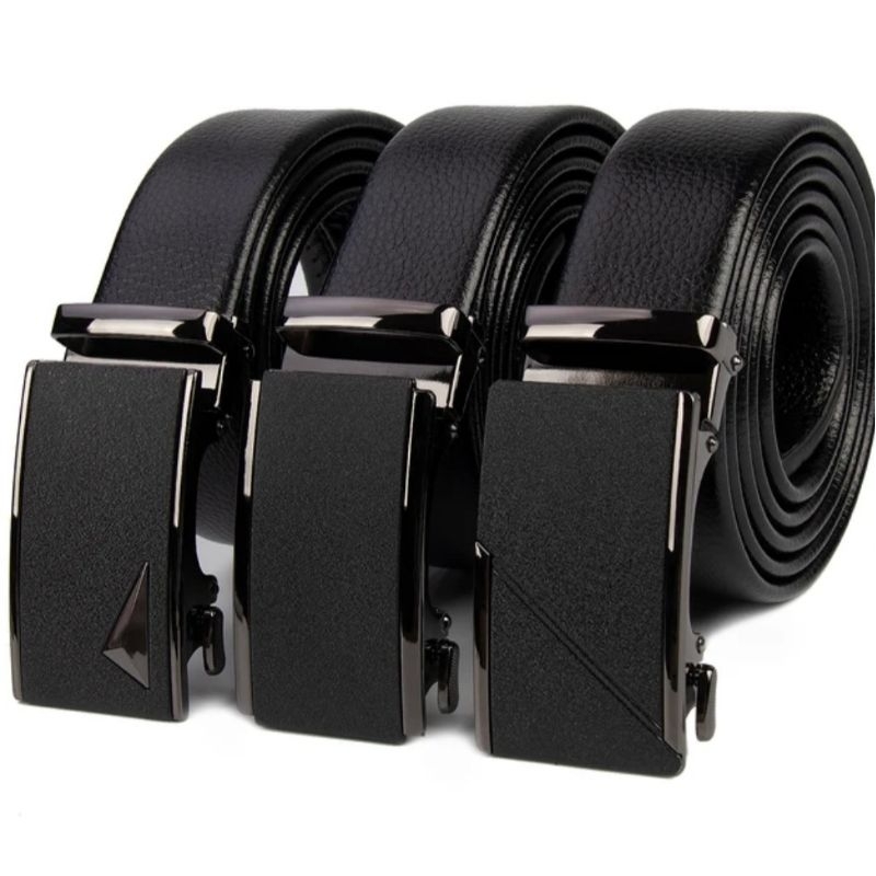 GESPER REL HITAM SABUK IKAT PINGGANG PRIA KULIT SINTETIS 13Q