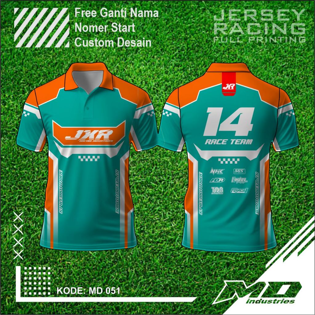 Jersey Balap Desain Keren - Baju Balap Racing Printing - Jersey Simple Keren