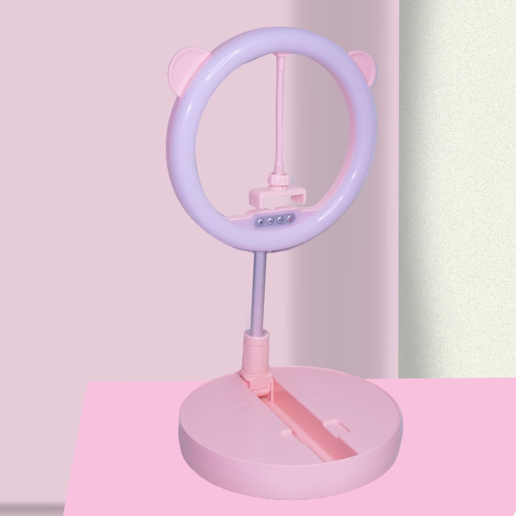 Lampu Ring Light Make Up LED Ring Light 32CM Portabel G2 Color Tinggi 1.6m