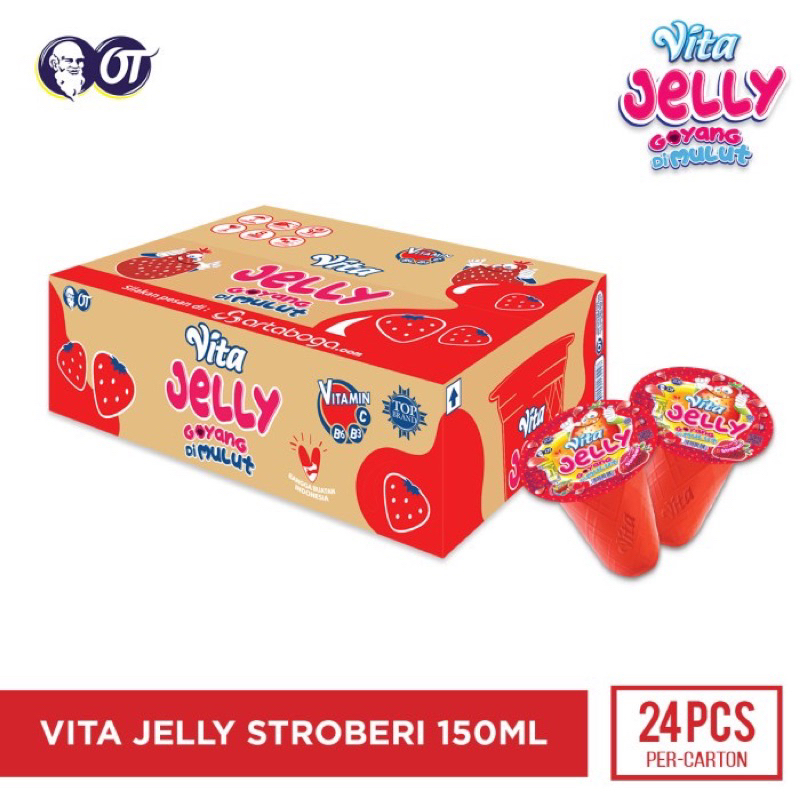 

Vita Jelly Drink Minuman jely - Stroberi 150ml - [1 Karton Isi 24 Pcs]