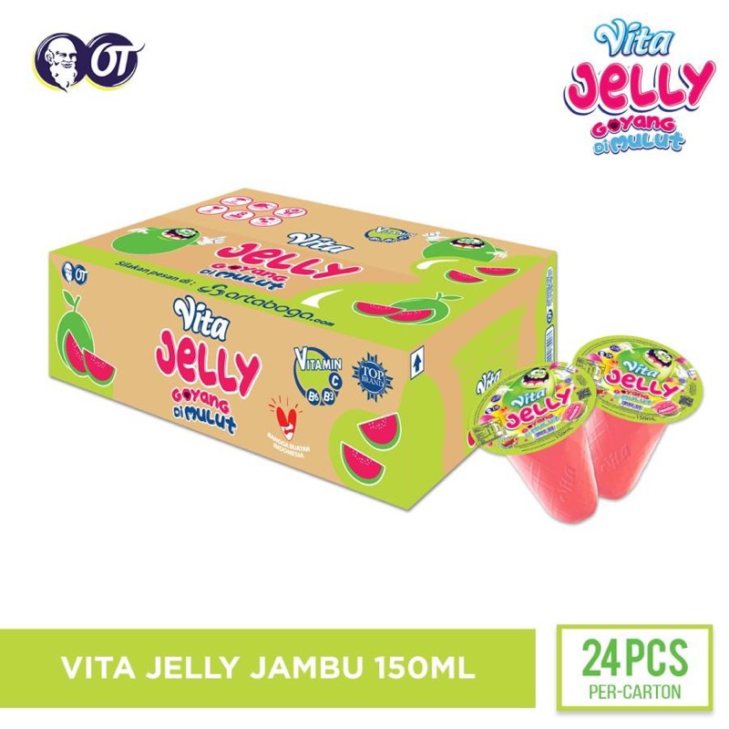 

Vita Jelly Drink Minuman Jely - Jambu 150ml - [1 Karton 24 Pcs]