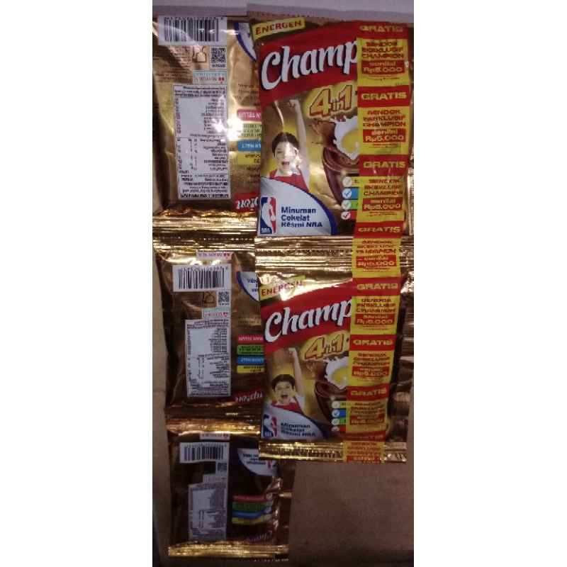 

1 RENCENG SUSU COKLAT ENERGEN CHAMPION FREE SENDOK SULTAN