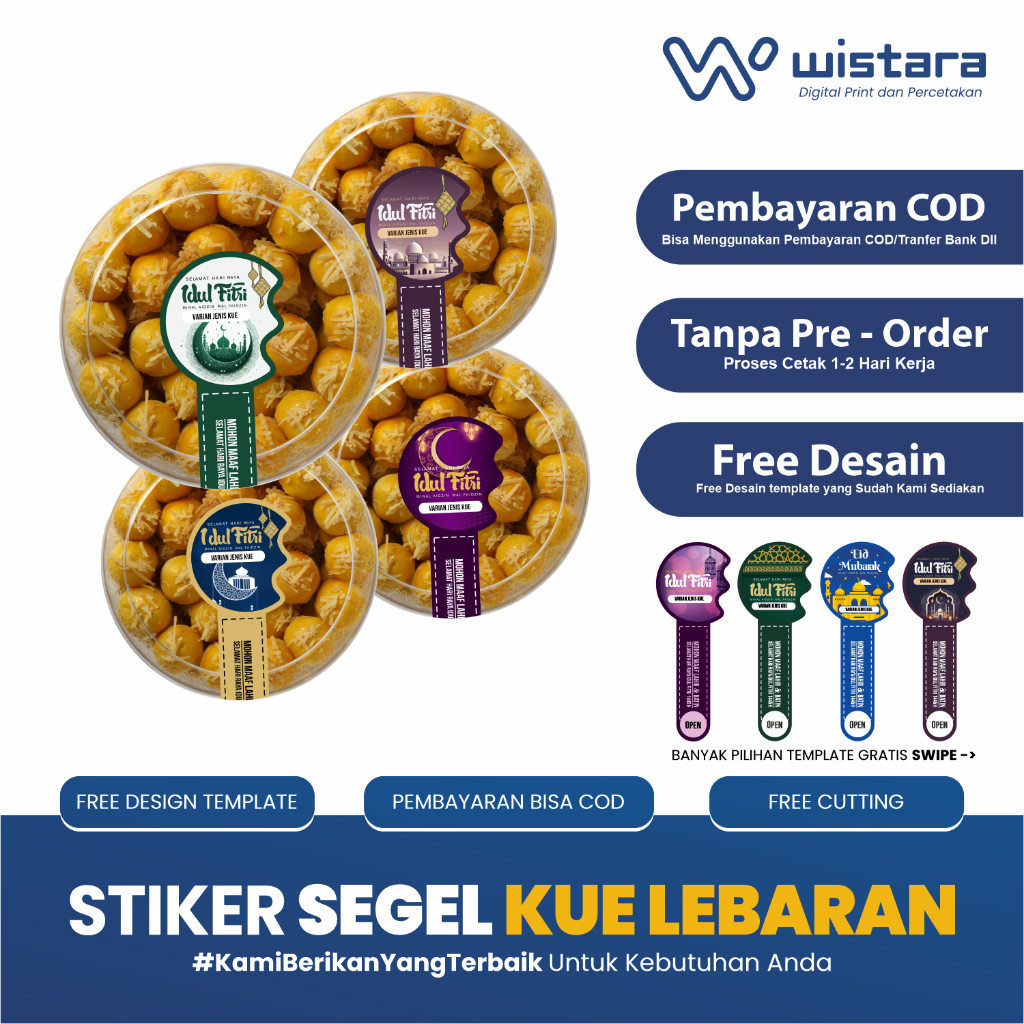 

Stiker Segel Toples Kue Kering Lebaran Idul Fitri