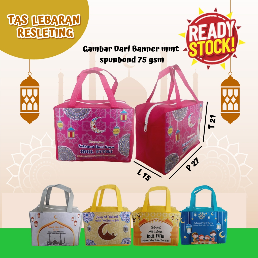 

Ready Stock Tas Resleting Parcel Lebaran Idul Fitri 2025 Bahan Tebal /Bisa Campur Motif