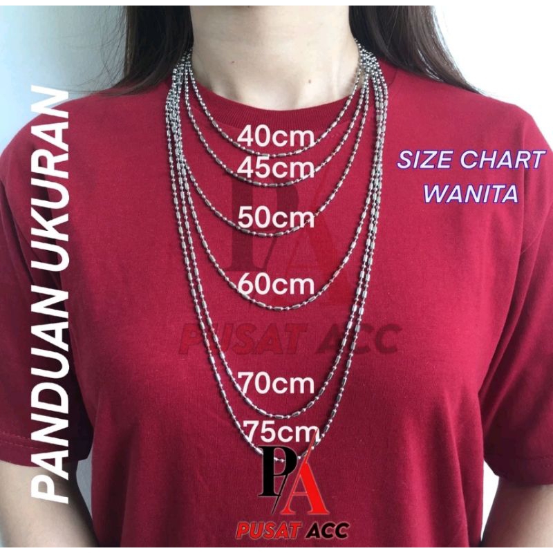 Kalung Titanium Mci asli tanpa liontin Pria & Wanita Pure Tutanium 316L
