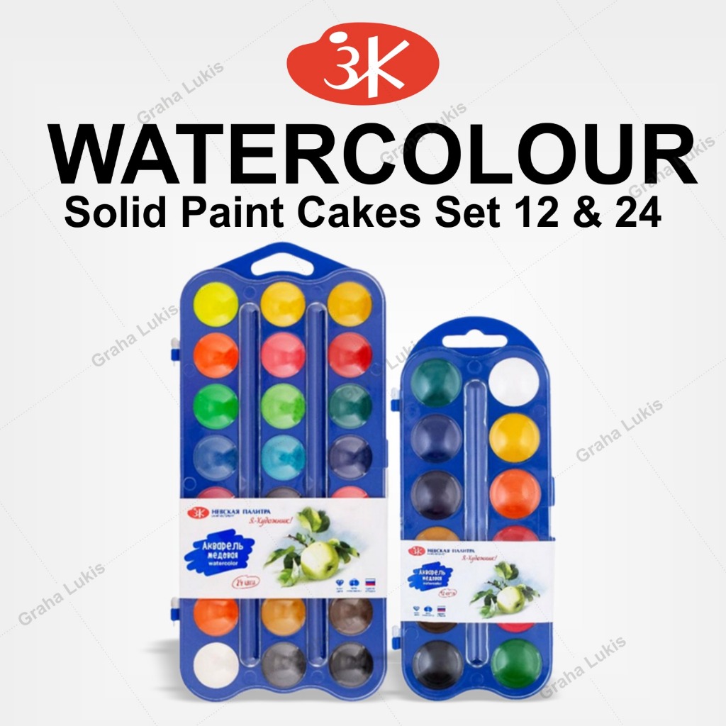 

NEVSKAYA PALITRA I AM AN ARTISTS Watercolor Set 24 / 12 colour in Plastic Blue Palette