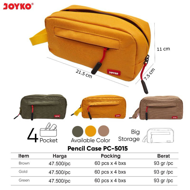 

Zipper Pencil case Sleting PC5015 / Tempat pensil / Tempat alat tulis Joyko Pc-5015 / Pc 5015