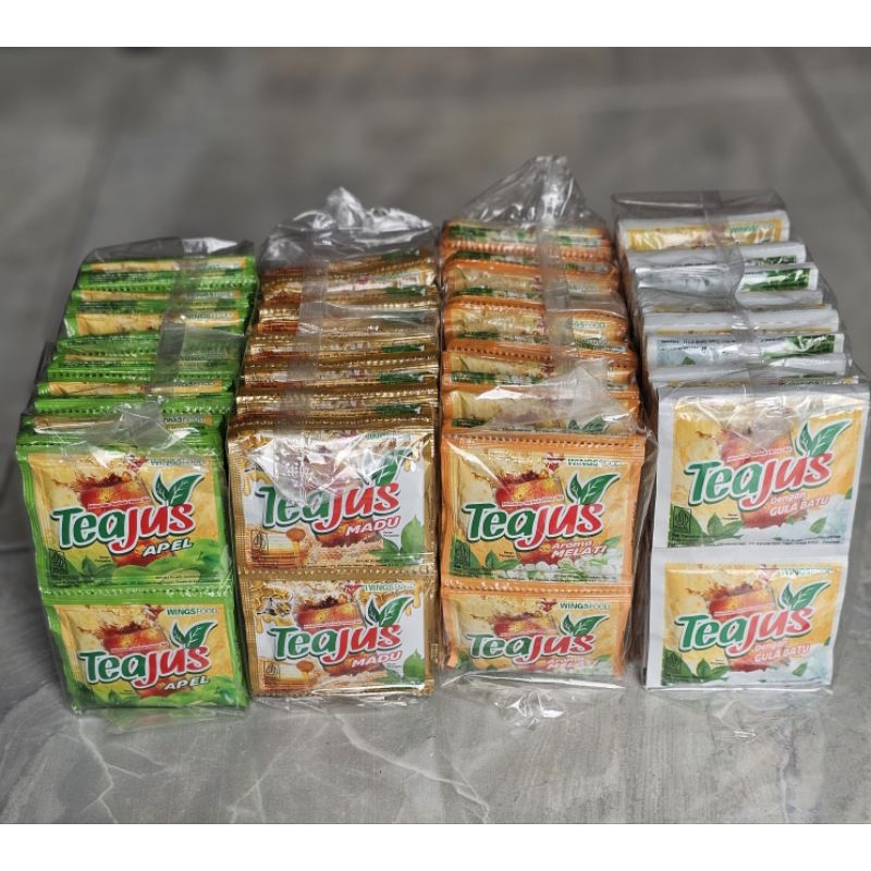 

Minuman Tea Jus 1pak rasa Gulbat apel melati madu lemon gula batu