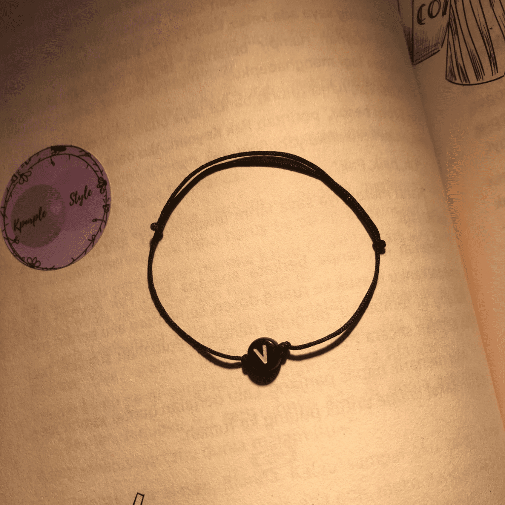 Gelang tali hitam inisial couple custom nama aesthetic
