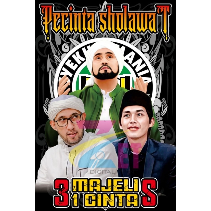 bendera pecinta sholawat 3 majelis 1 cinta