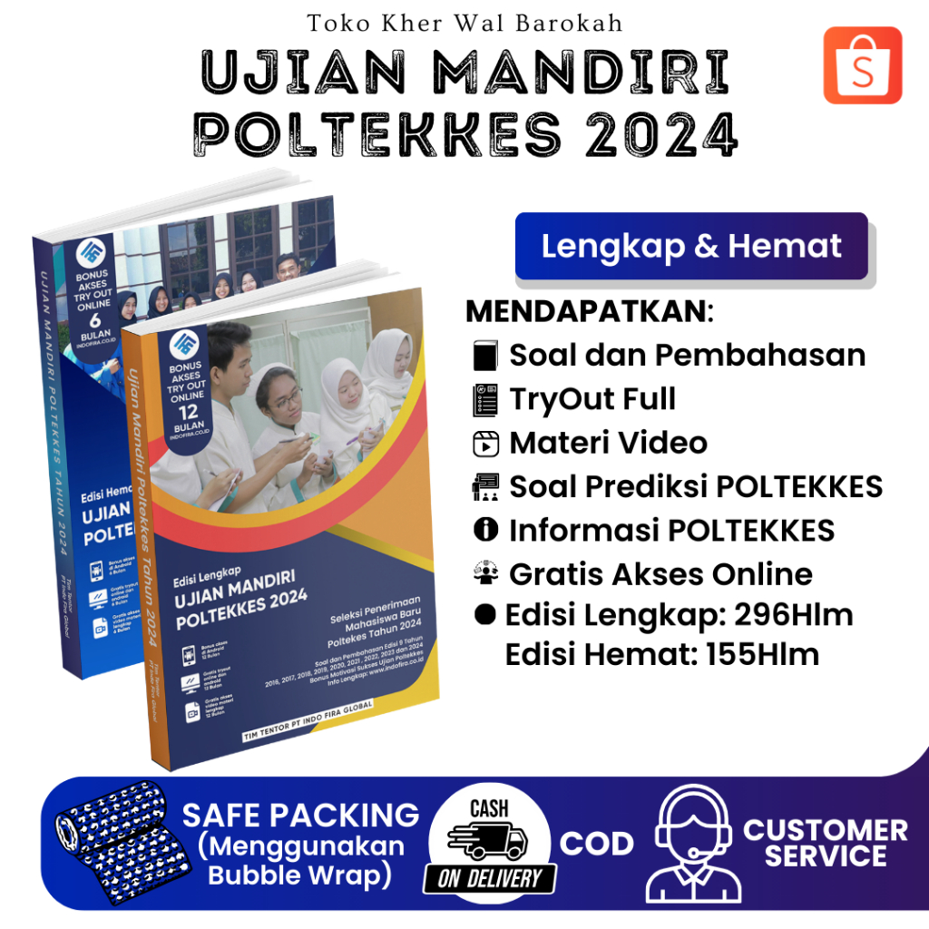 Buku Terbaru UJIAN MANDIRI POLTEKKES 2024 (Edisi Lengkap & Edisi Hemat + Gratis Akses Online) Sesuai