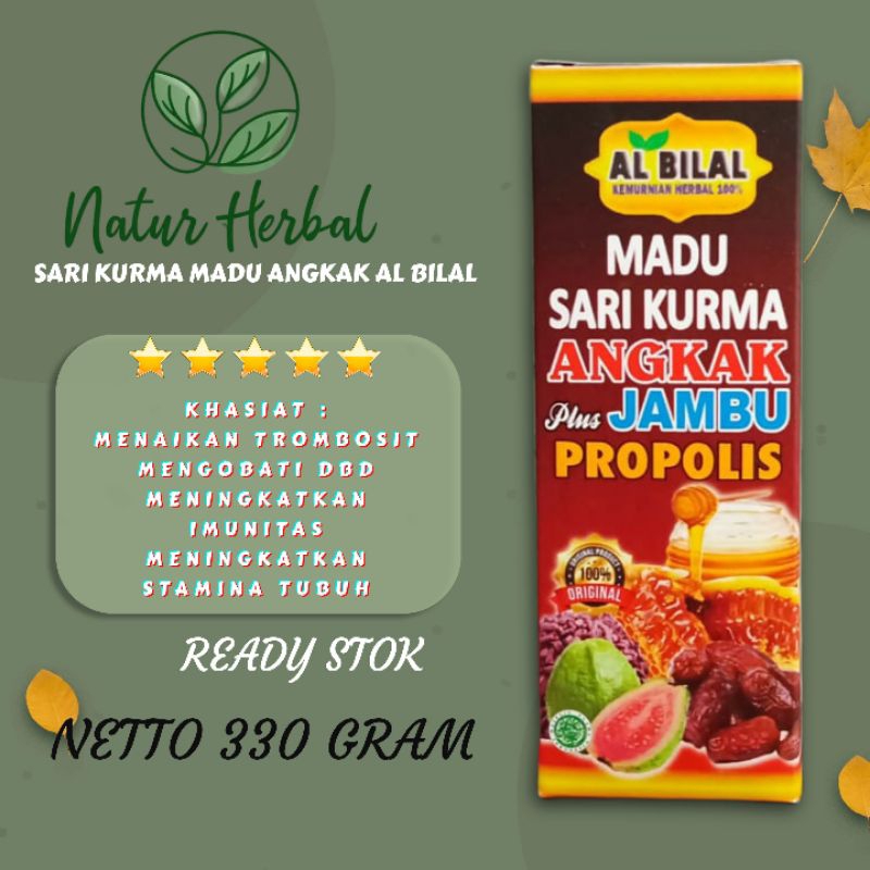 

Madu Sari Kurma Angkak Al Bilal Plus Jambu Biji Propolis 330 Gram