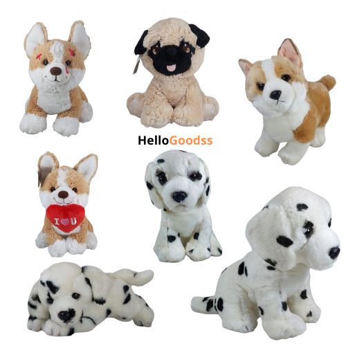 Boneka Binatang Anjing Dalmantion Pug Corgie Cute - Ukuran M