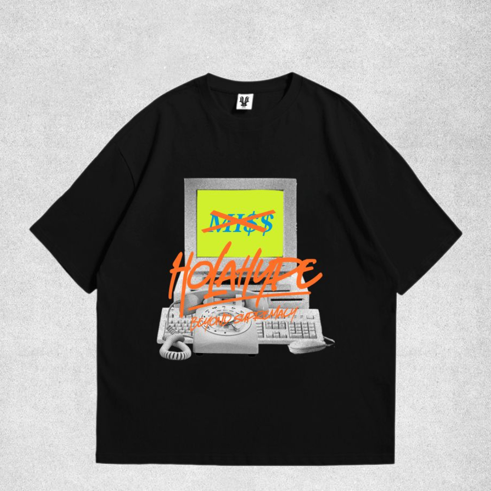 ORIGINAL DISTRO LOKAL / HOLAHYPE / T SHIRT BLACK / PC /  KAOS POLITIK / KAOS GEMING / T SHIRT PREMIU