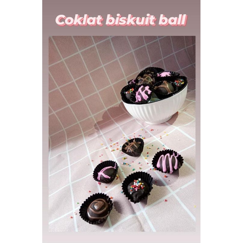 

COKLAT BISKUIT BALL / COKLAT SNACK / SNACK VIRAL / SNACK LEBARAN / COOKIES COKLAT / COOKIES LEBARAN