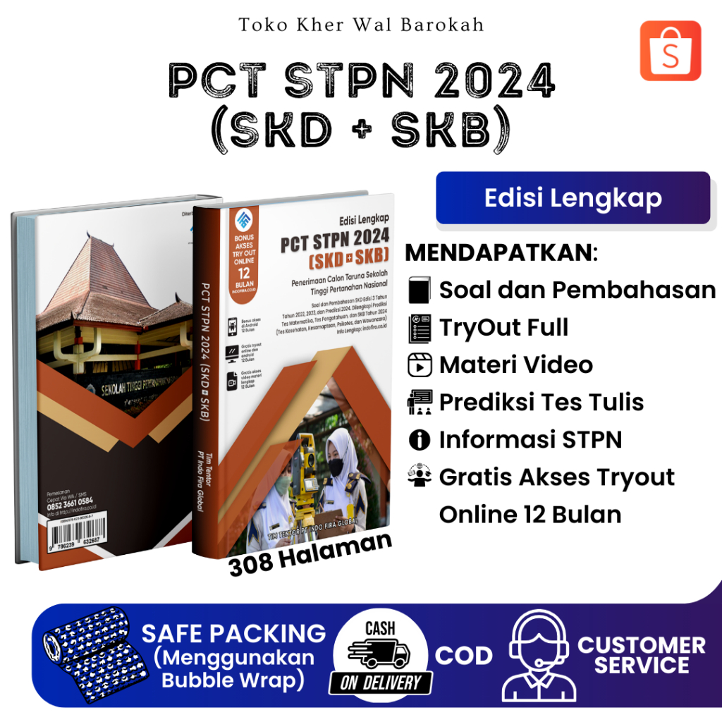 New Arrival Buku PCT STPN 2024 [SKD + SKB] (Edisi Lengkap) Sesuai Dengan Kisi" Terbaru STPN 2024 + F
