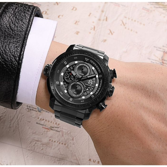 BISA COD Jam Tangan Pria Model Terbaru  evans jayden 9466 bahan rantai.