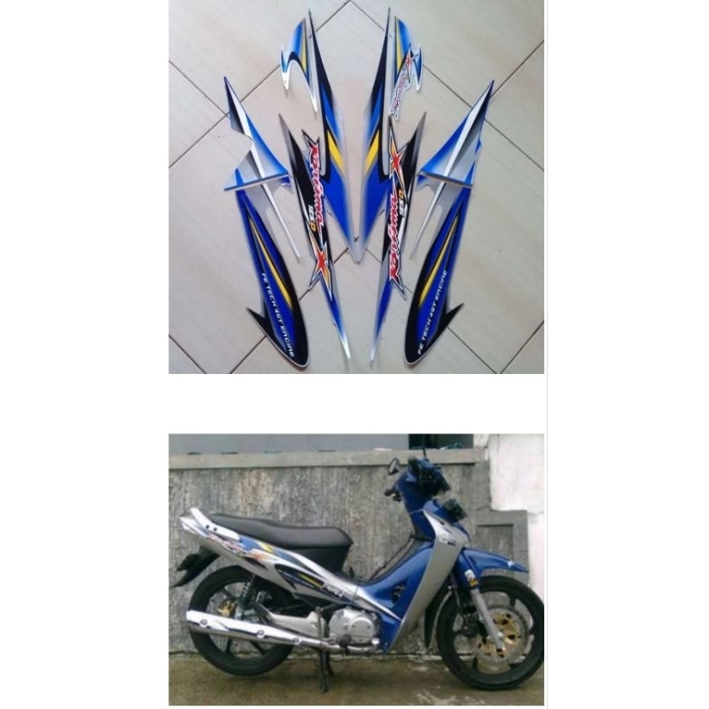 Striping Sticker Lis les decal polet orian standar motor Honda karisma X tahun 2006
