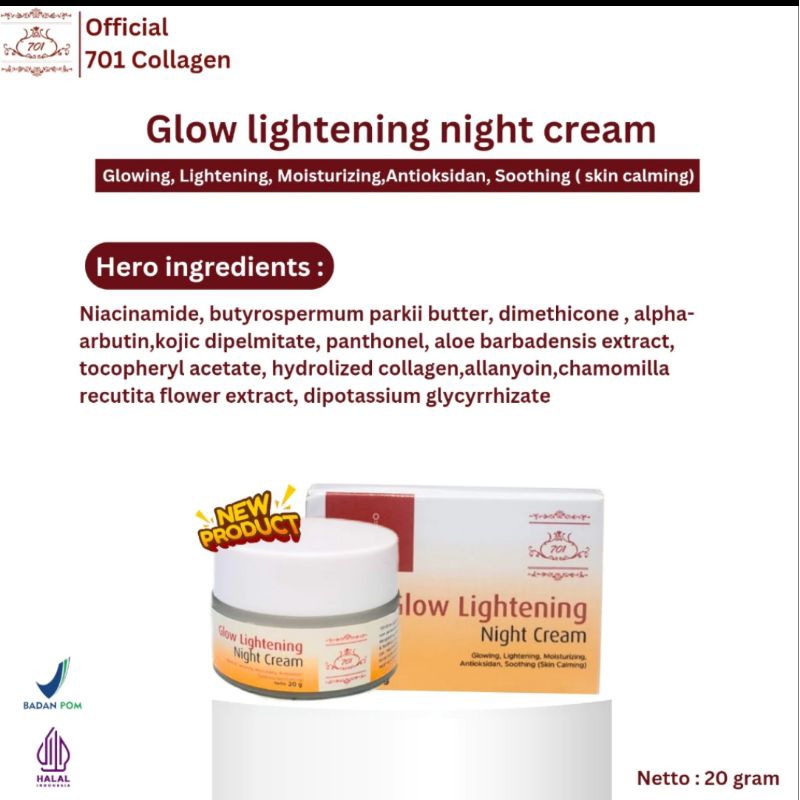 cream collagen siang dan malam 701 bpom
