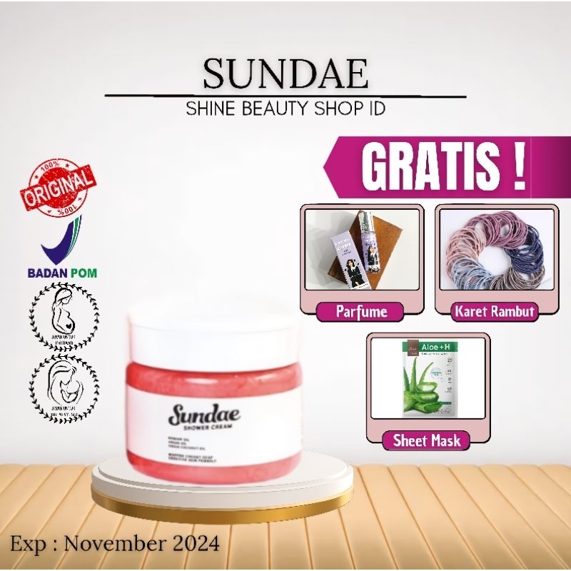 SUNDAE - Shower Cream - Radiance / Sabun Mandi Jerawat Punggung / Melembabkan / Bekas Luka