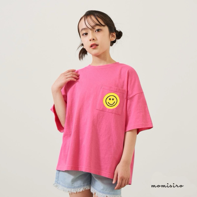 Kaos Oversize Unisex Anak Smile Pocket Tee 2-12 Tahun