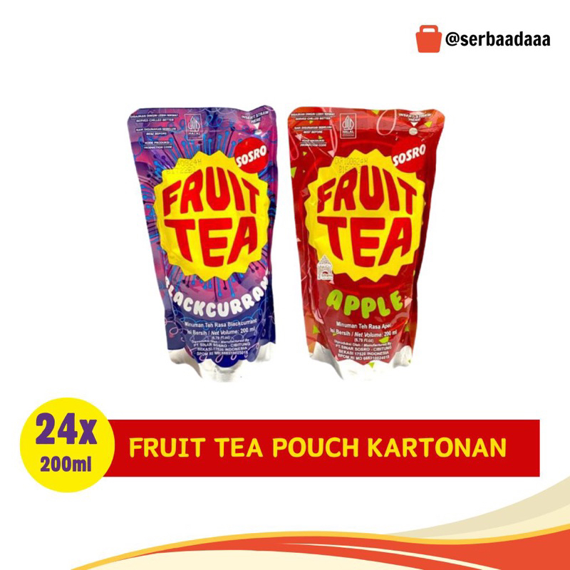 

FRUIT TEA POUCH MINUMAN TEH RASA BUAH 1 DUS ISI 24pcs 200ml