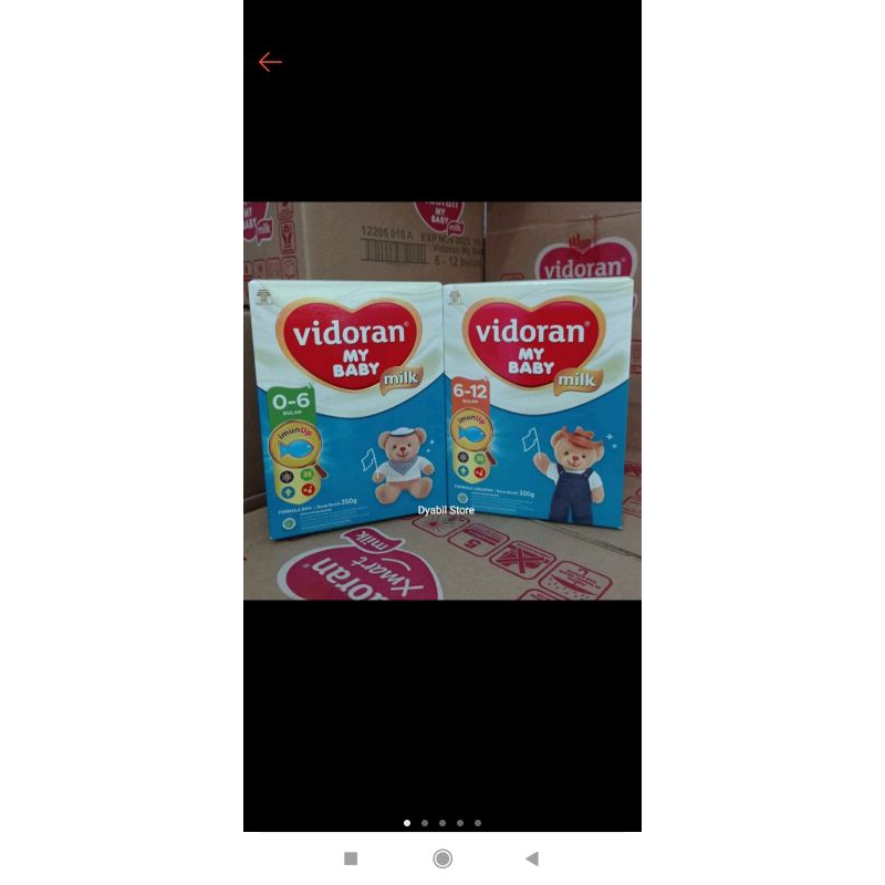 susu vidoran 0-6 bulan 6-12 bulan 350gr susu formula bayi