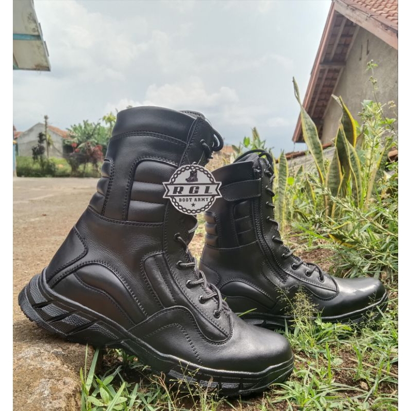 SEPATU PDL FUL KULIT TNI POLRI SCURITY LGR SOL WB MERK RGL