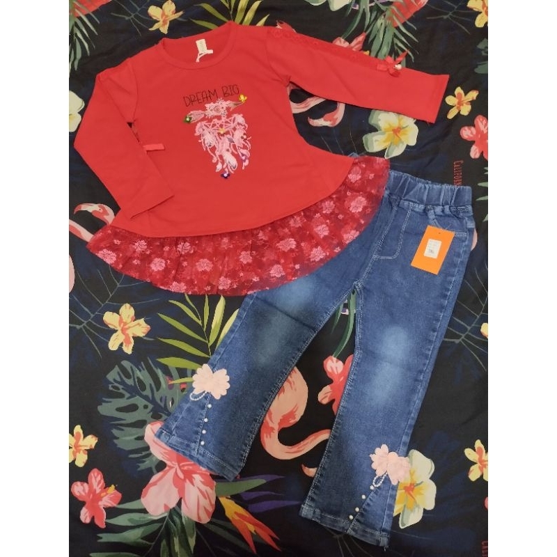 [DBM] - Baju Anak Import dan Branded Medan Harga Terjangkau || Setelan Tunik Kaijili Renda