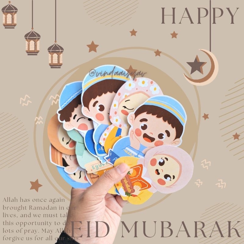 

Amplop Hari Raya Idul Fitri/Amplop THR Karakter Edisi Anak Muslim/Muslimah untuk Anak-Anak Limited Edition