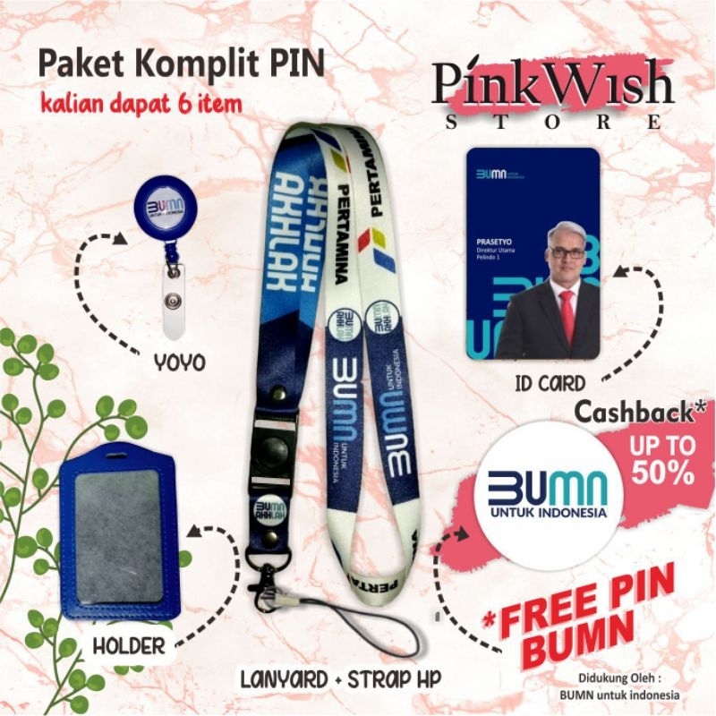 

[READY STOCK] Lanyard PERTAMINA AKHLAK BUMN biru putih / Tali Id Card PERTAMINA AKHLAK BUMN TERBARU & TERMURAH!! Beli Eceran Rasa Grosir