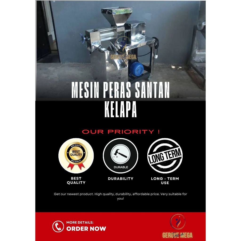 Mesin Peras Santan - Pemeras Santan - Peras Kelapa