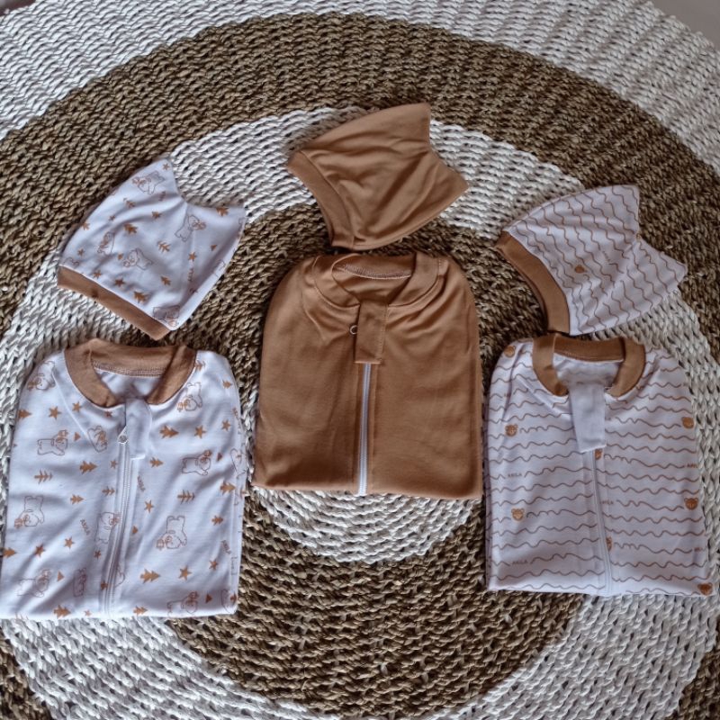 Bedong Instan Bayi Baru Lahir + Topi